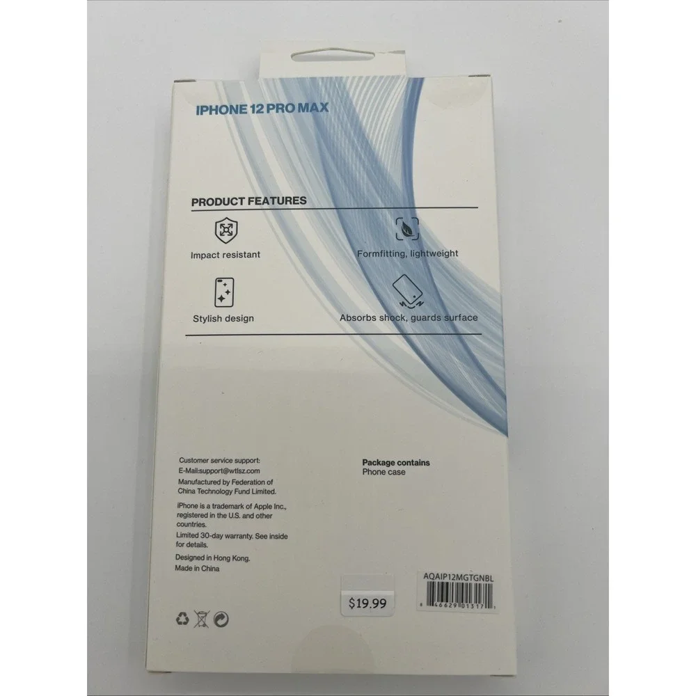 AQA Slim‎ Hardshell Case for Apple iPhone 12 Pro Max - Green/Blue Fade